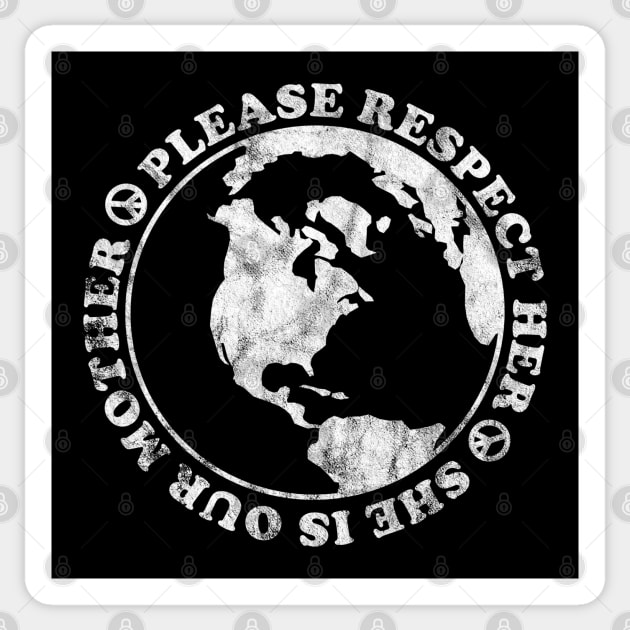 Earth Day - Respect Her Sticker by Creating Happiness